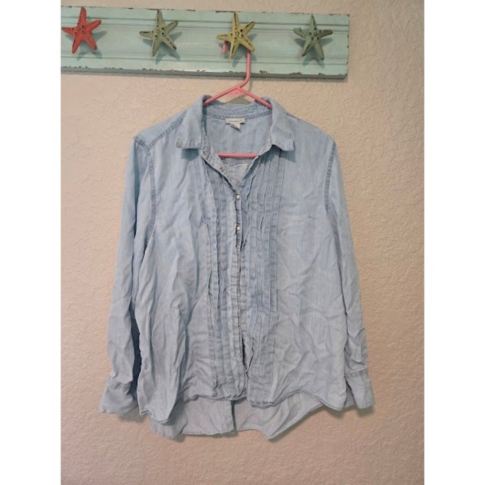 Sundance Chambray Snap Down Blouse